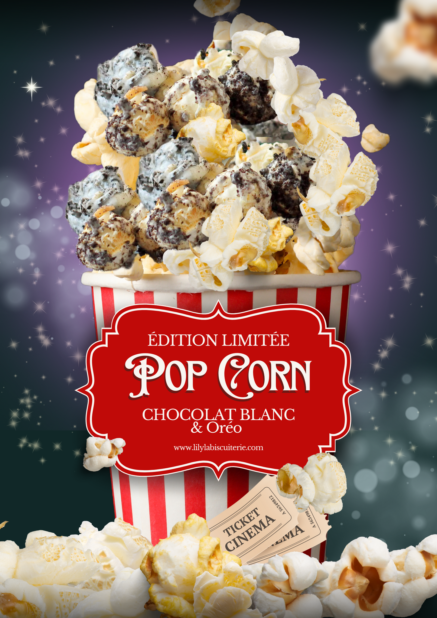 POP CORN OREO CHOCOLAT BLANC ( 100GRS )